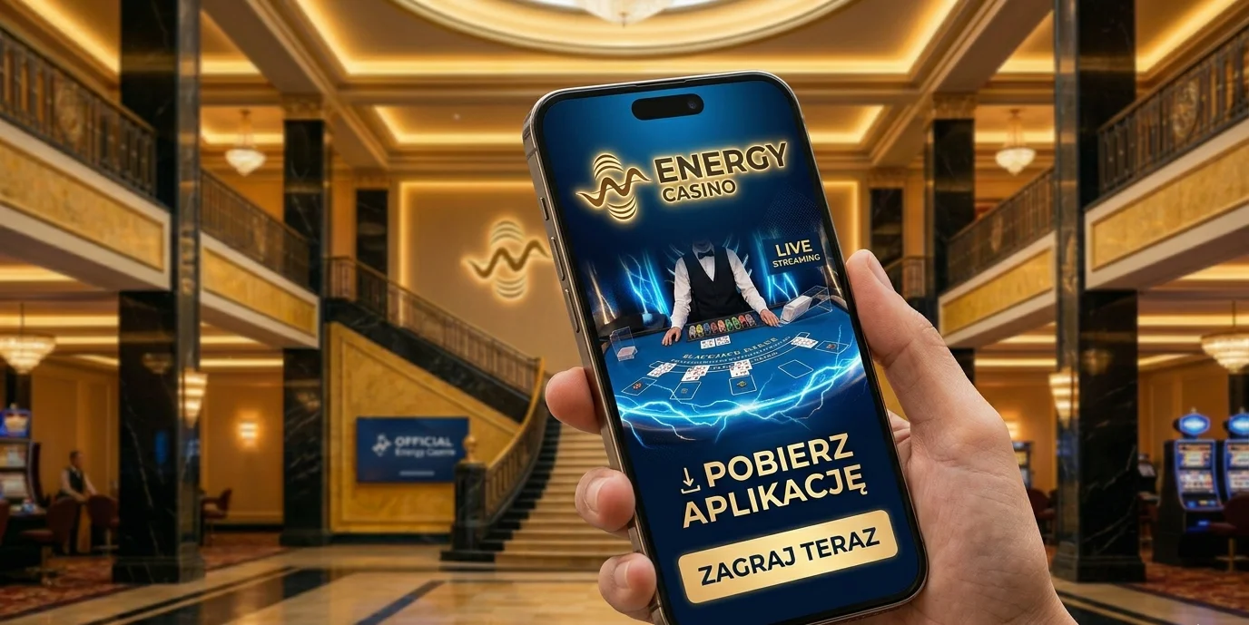 Live blackjack streamingowany w aplikacji Energy casino