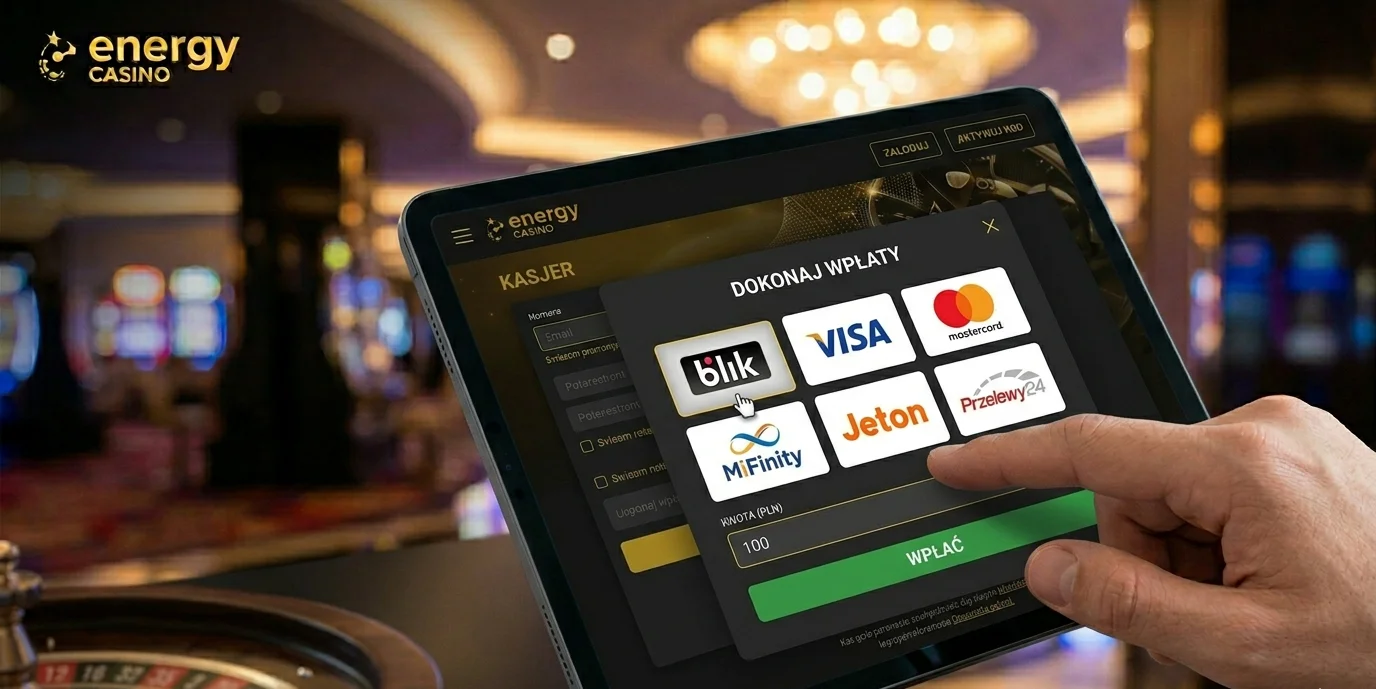 Kasjer Energy casino z metodami płatności BLIK, Visa i Mastercard