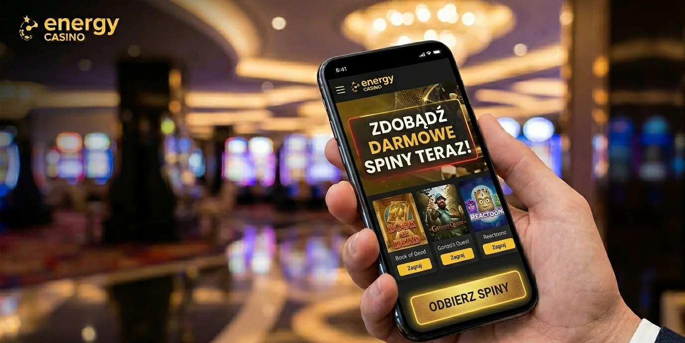 Promocja darmowych spinów Energy casino w wersji mobilnej